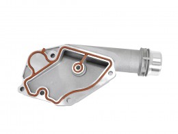 Крышка термостата верхняя со штуцером Audi A6 C6 2,4 2,8 3,2 2005-2011 - фото 2