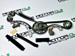 ГРМ комплект YD25 Navara / Pathfinder: 2 цепи (разная рядность), 2 натяжителя, 7 успокоителей, 4 шестерни / верхний гидронатяжитель 13070-EC00A - фото 1